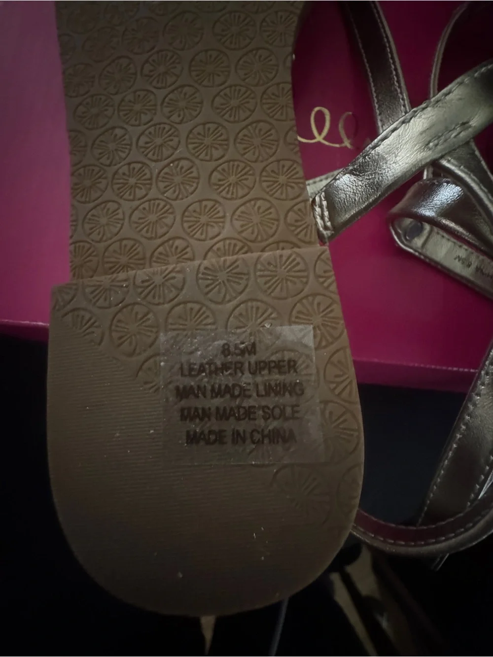 Lilly Pulitzer Rita Metallic Gold T-Strap Sandals
